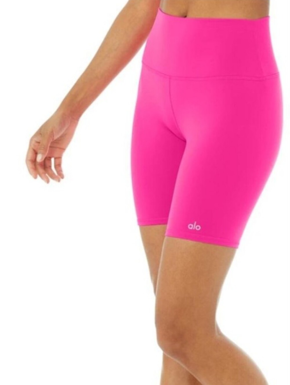 ALO Yoga High-Rise Hot Pink Bike Shorts Size: Small